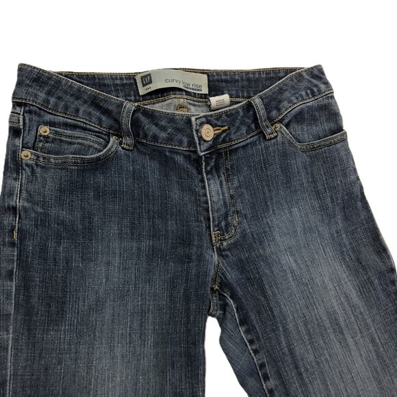 Gap Curvy Low Rise Stretch Jeans Size 4 Ankle Bootcut Medium Wash 5 Pockets - Picture 3 of 15
